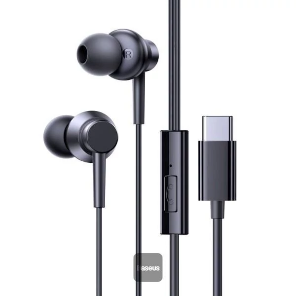 هدفون سیمی باسئوس Encok CZ11 (مدل Type-C) - مشکی
