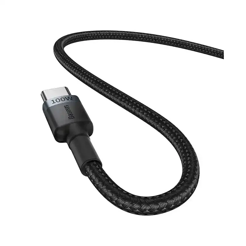 کابل شارژ Type-C to Type-C باسئوس مدل Cafule Series با طول 1 متر 100 وات (2عددی)