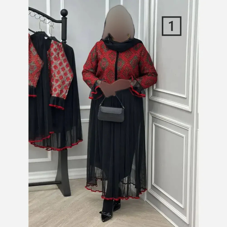 کت و دامن زنانه مدل گلرخ جنس تافته سوزن دوزی فری سایز 36 تا 46