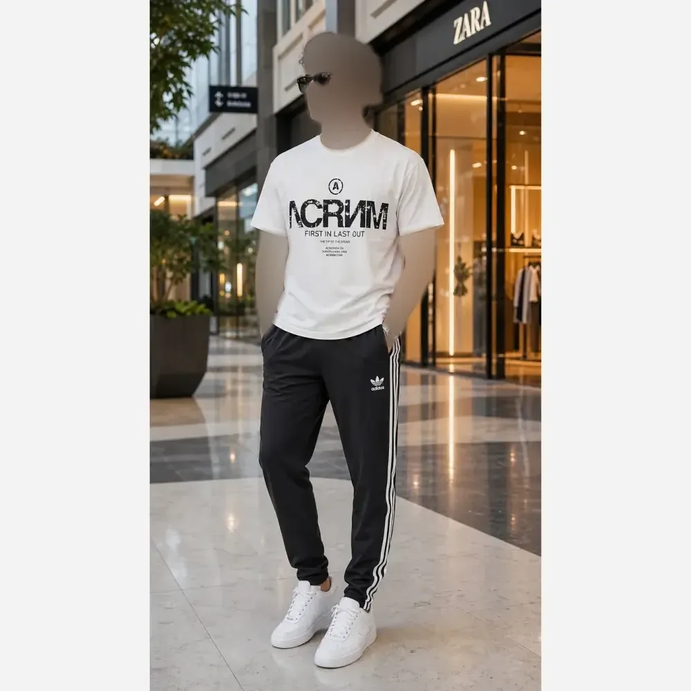 ست تیشرت و شلوار مردانه مدل ACRNM پنبه سوپر و اسپان نخ