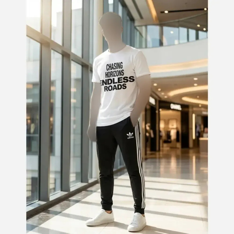 ست تیشرت و شلوار مردانه پنبه سوپر و اسپان نخ مدل ENDLESS