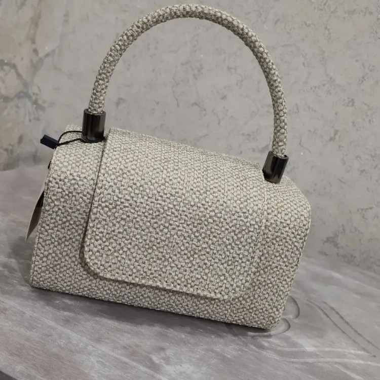 کیف ساندویچی چرم طرح کنف بند بلند نسکافه ای کرم سایز آزاد