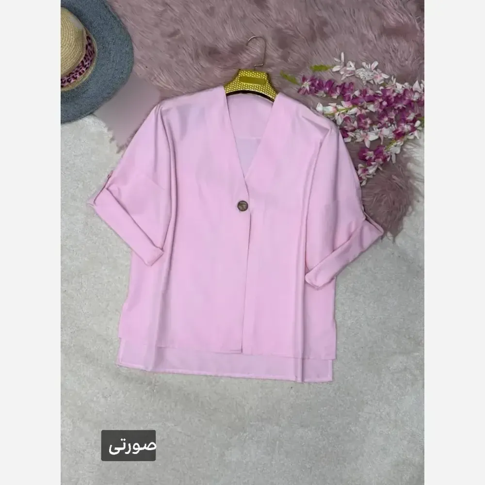 شومیز تک دکمه زنانه فری سایز خنک و سبک