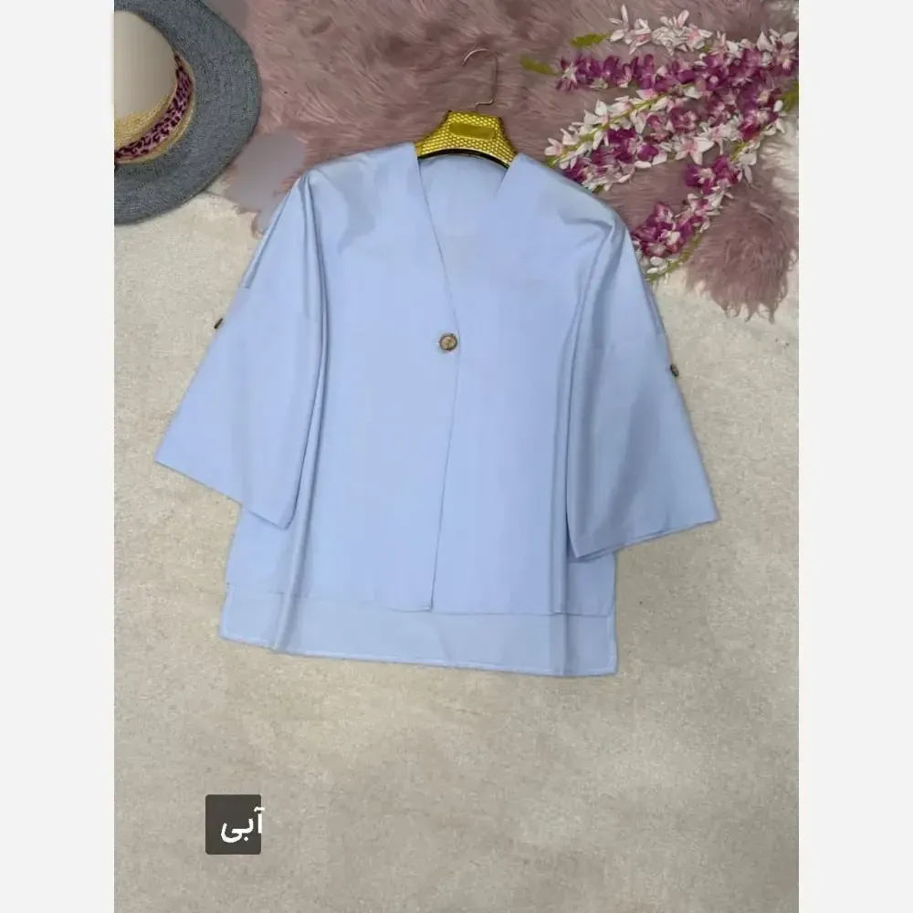 شومیز تک دکمه زنانه فری سایز خنک و سبک