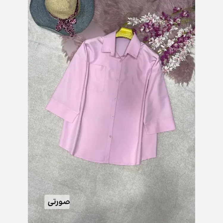 شومیز تک جیب ترمه جنس پری خنک فری سایز 38 تا 48