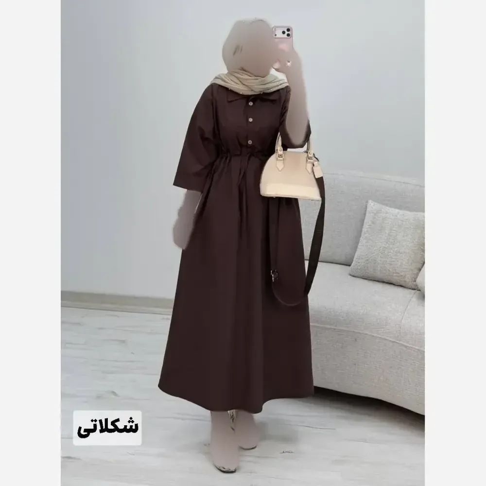 پیراهن لنین سالومه فری سایز مناسب بارداری و شیردهی