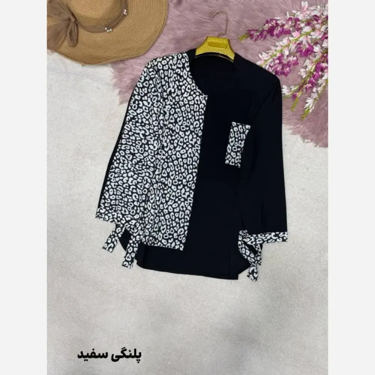 شومیز طرحدار نجلا کرپ بوگاتی سایزبندی 38 تا 50
