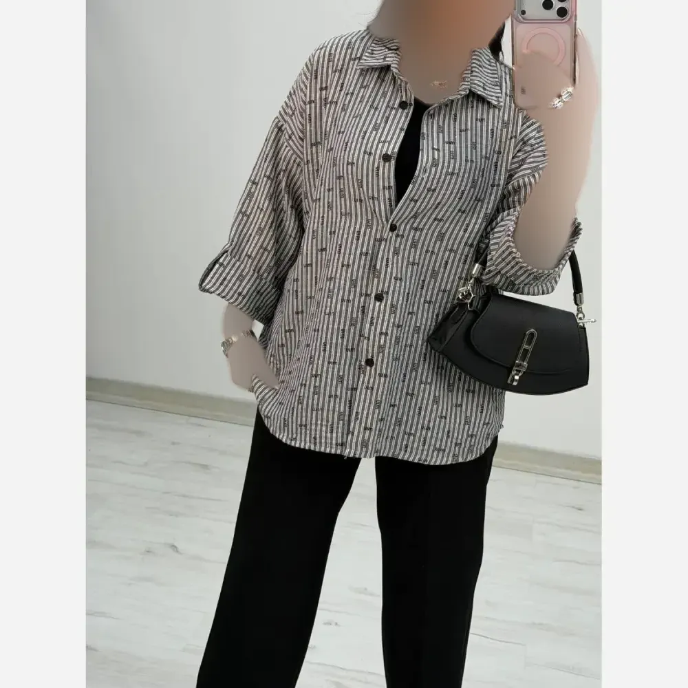 شومیز طرح دار الهام پنبه زارا شاین دار فری سایز 38 تا 46