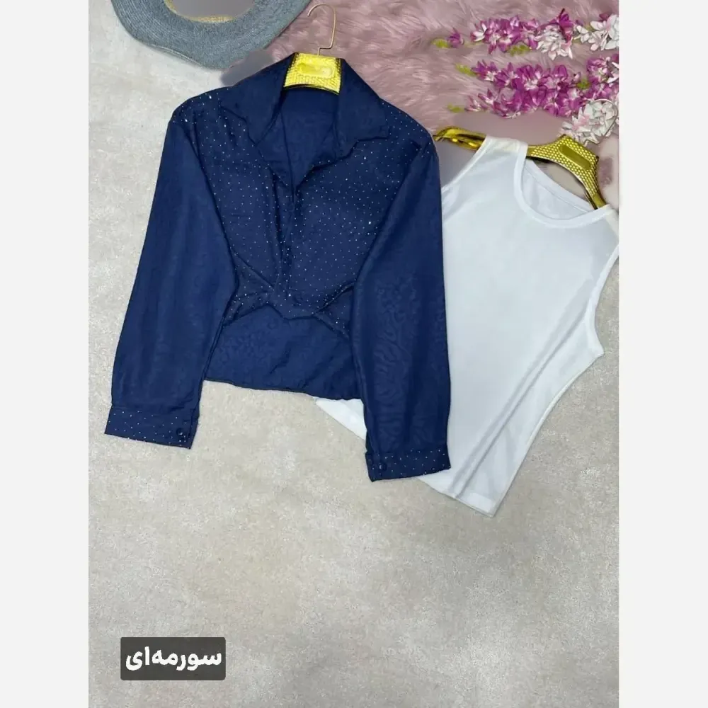 ست مانتو و شلوار اداری الاله جنس دیپلمات پرشیا پرومکس رنگ مشکی سرمه ای طوسی
