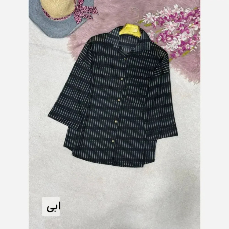 ست دوتیکه کت و سارافون زنانه جنس پری خنک و سبک رنگ مشکی و شکلاتی فری سایز
