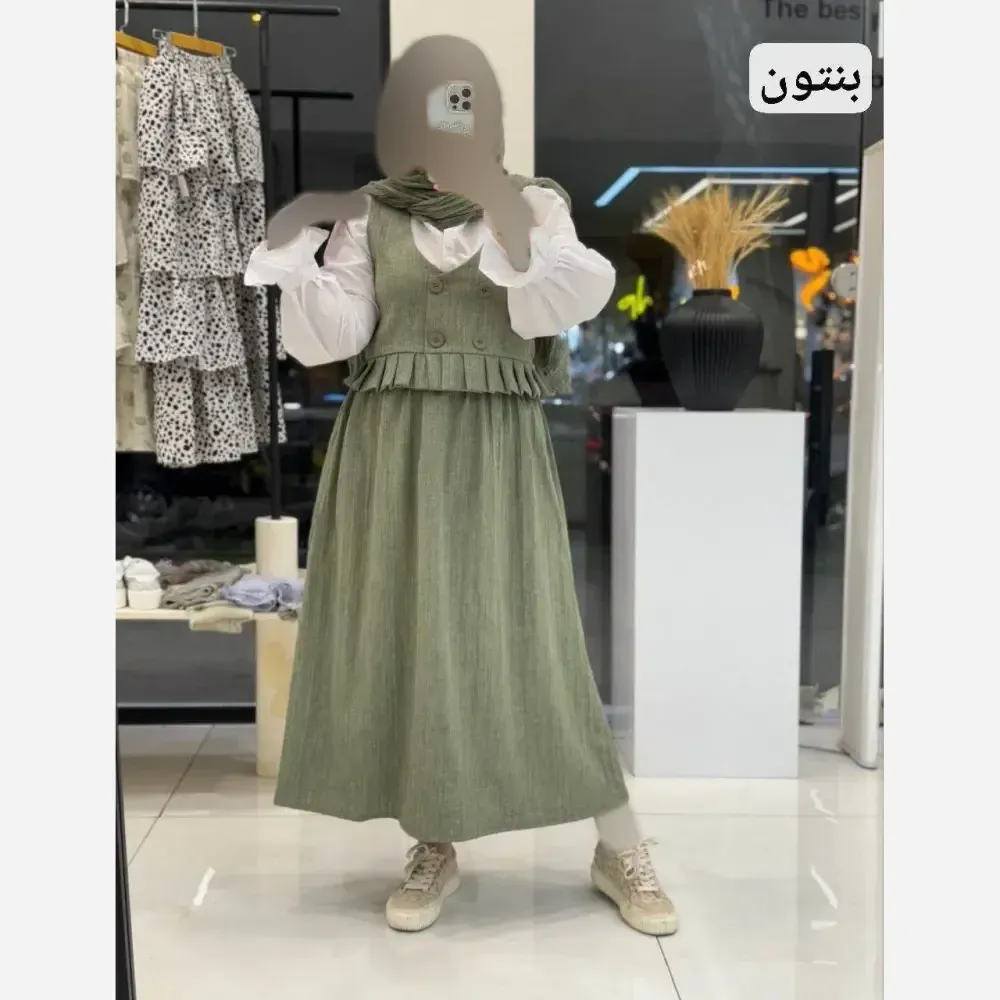 کت و سارافون تبسم جنس شانتون فری سایز تا 46