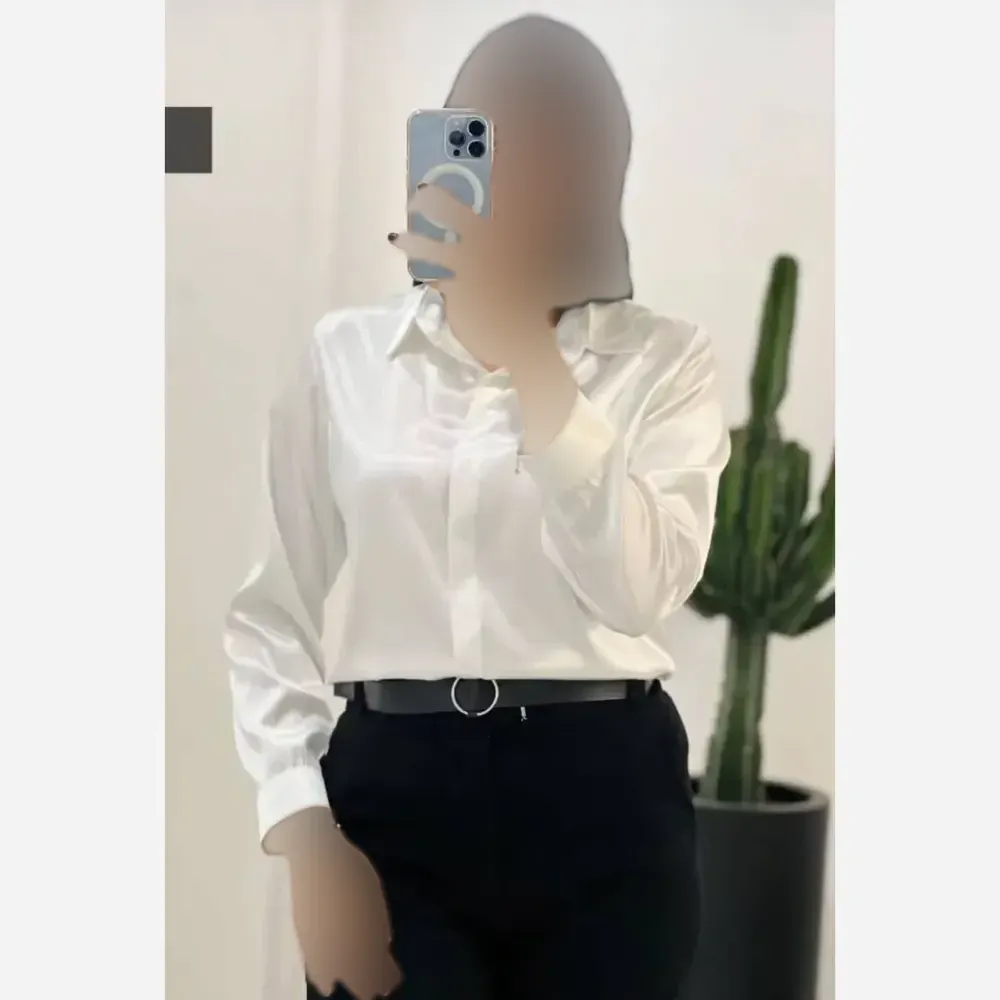 شومیز ساتن فرانسه ضخیم زنانه رنگ بندی متنوع سایز 1 و 2