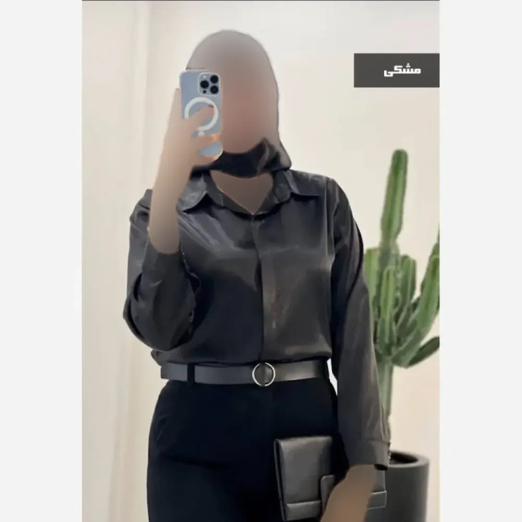 شومیز ساتن فرانسه ضخیم زنانه رنگ بندی متنوع سایز 1 و 2