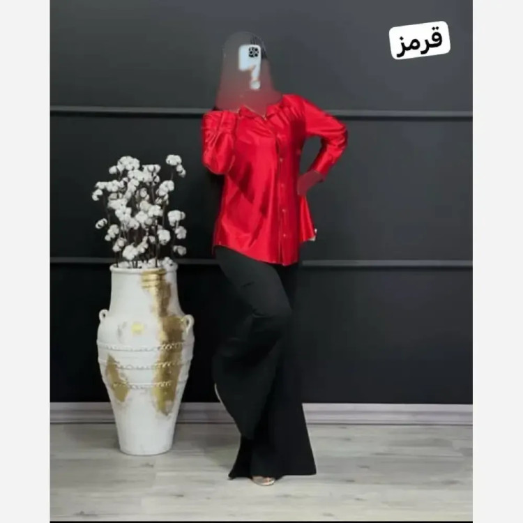 شومیز ساتن فرانسه ضخیم زنانه رنگی سایز 36 تا 46