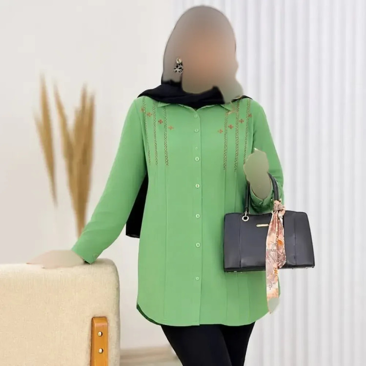 کت شلوار زنانه مجلسی ایروانا جنس مازراتی رنگ کله غازی سایز فری سایز