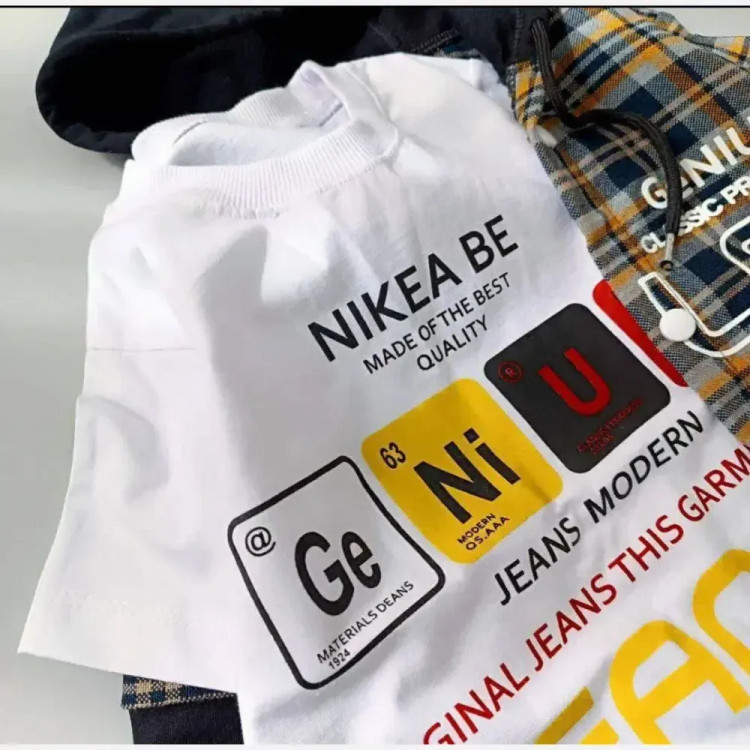 کیت ورزشی اسپرت دخترانه و پسرانه تیشرت پنبه و شلوار دورس سایز 55 تا 70
