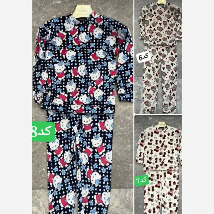 بلوز و شلوار بچگانه مخمل وارداتی نرم و لطیف مناسب سن 1 تا 8 سال