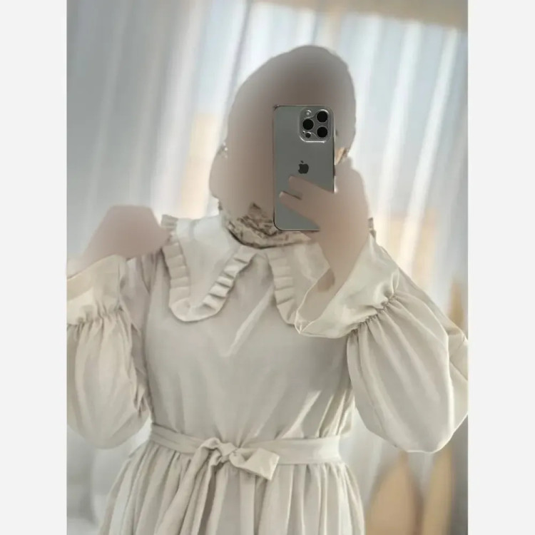 پیراهن زنانه آیدا جنس کرپ لینن شانتون فری سایز کمربنددار