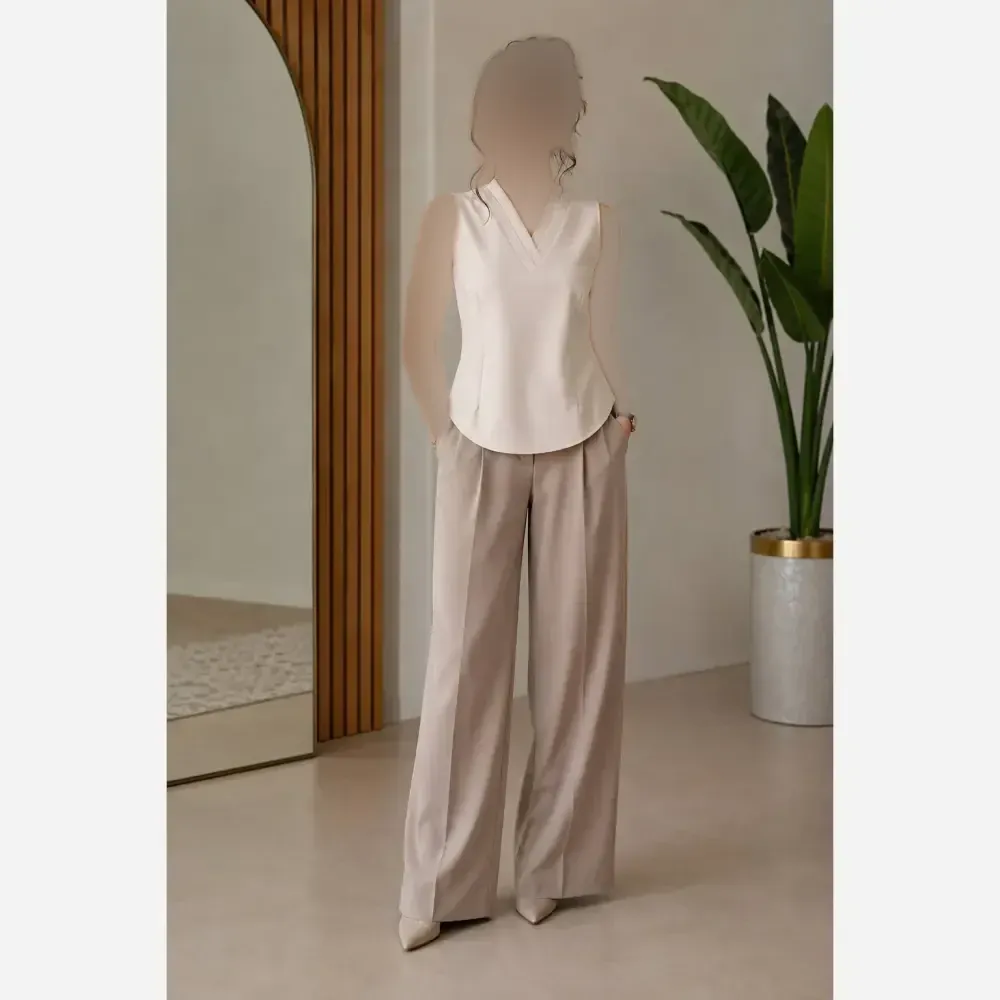 تاپ مجلسی زنانه یقه هفت الیزه درجه یک آستین حلقه ای