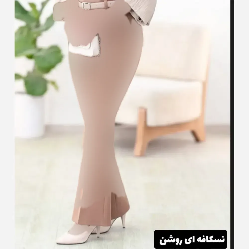 شلوار تک مازراتی زنانه با کمربند سایز آزاد تا 46
