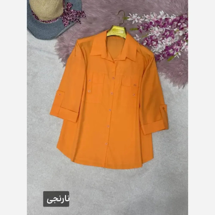شومیز زنانه جیب صلیبی خنک و سبک فری سایز