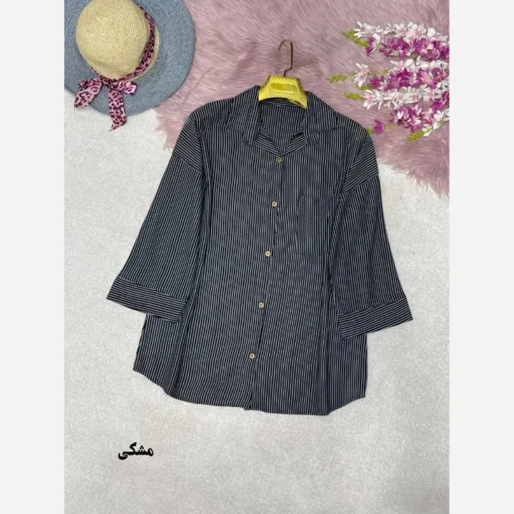 پانچ کیمونو مایا مراکشی مشکی سورمه ای فری سایز 40 تا 50