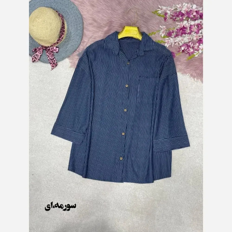 پانچ کیمونو مایا مراکشی مشکی سورمه ای فری سایز 40 تا 50