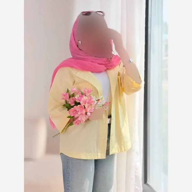 شومیز آستین فلشی زنانه جنس پری ایرانی فری سایز جیب دار