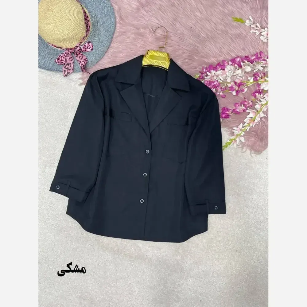 شومیز آستین فلشی زنانه جنس پری ایرانی فری سایز جیب دار