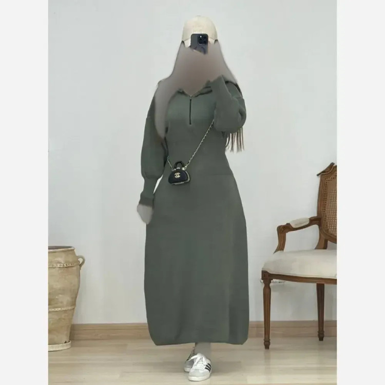 ماکسی بافت شنی زنانه بافت سه نخ درجه یک فری سایز