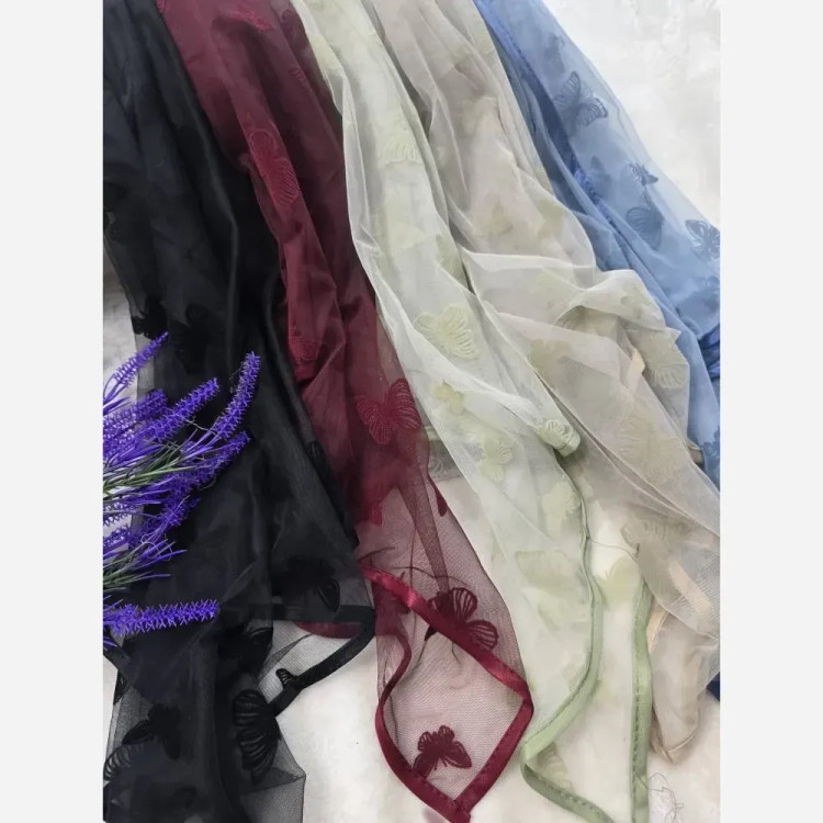 مینی پروانه تور مخمل کوبی فری سایز ابعاد 75 در 75